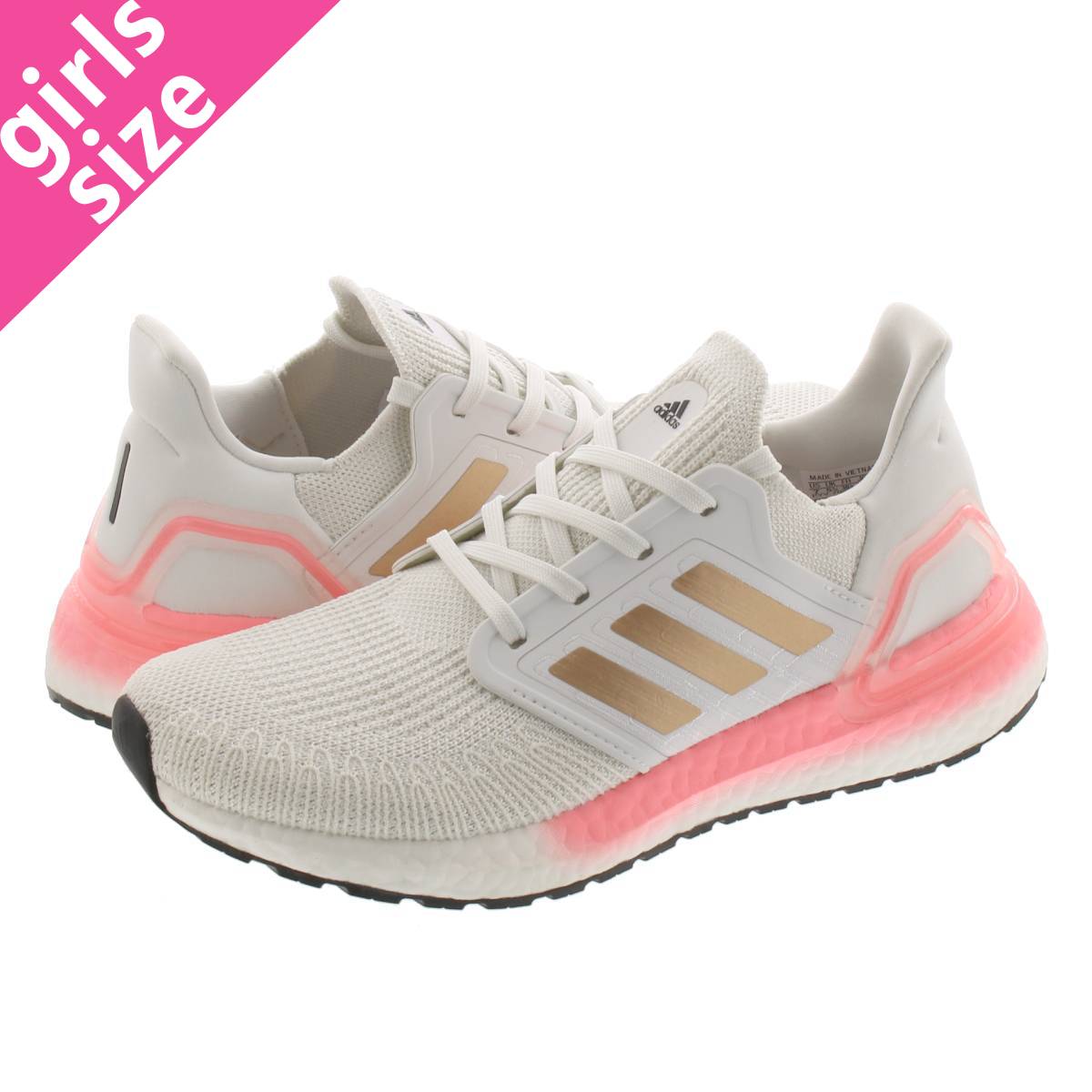 【毎日がお得！値下げプライス】adidas ULTRA BOOST 20 W アディダス ウルトラブースト 20 ウィメンズ CRYSTAL WHITE/COPPER METALIC/LIGHT FLASH RED eg0724