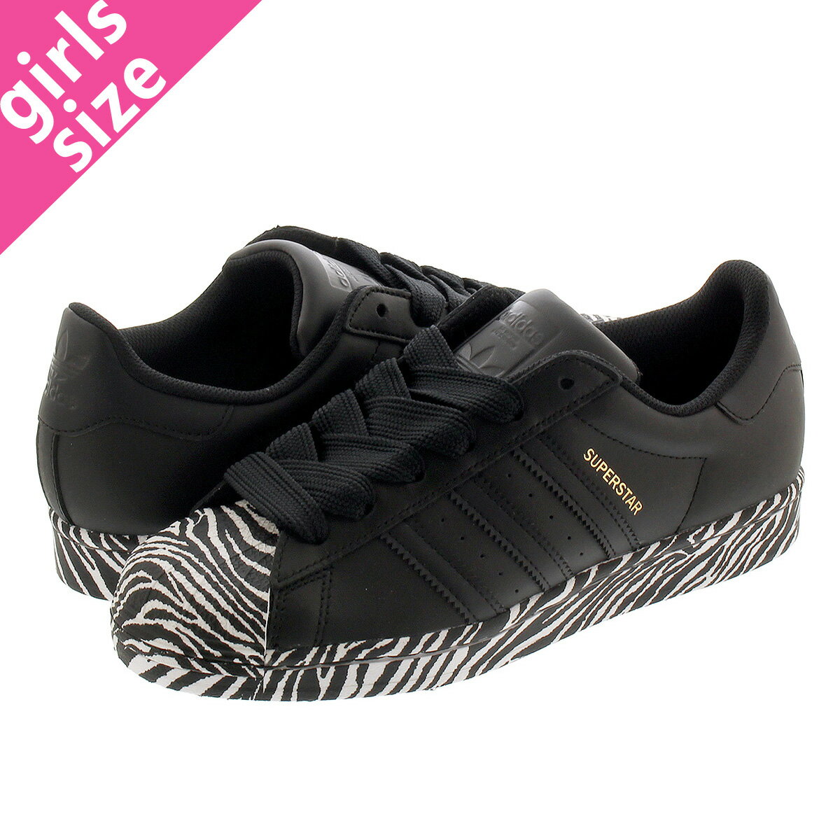 adidas SUPERSTAR W 【ZEBRA PRINT】 アディダス スーパースター ウィメンズ CORE BLACK/GOLD METALLIC/FTWR WHITE fv3448