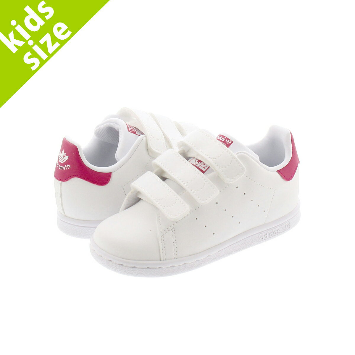 【キッズサイズ】【11.0〜16.0cm】adidas STAN SMITH CF I アディダス スタンスミス CF I FTWR WHITE/FTWR WHITE/BOLD PINK fx7538