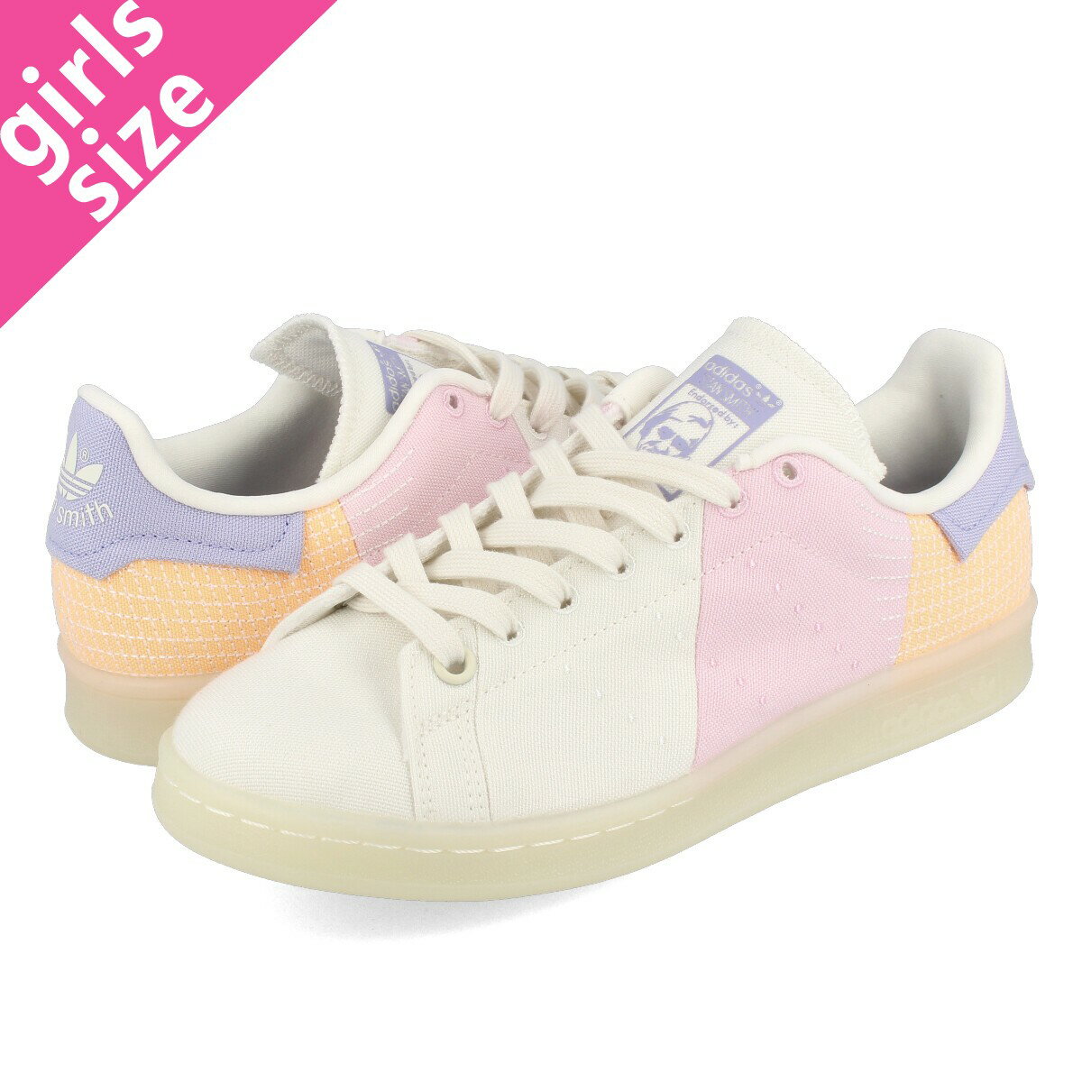 【毎日がお得！値下げプライス】adidas STAN SMITH W PRIMEBLUE アディダス スタンスミス ウィメンズ プライムブルー OFF WHITE/CLEAR PINK/ACID ORANGE fx5688