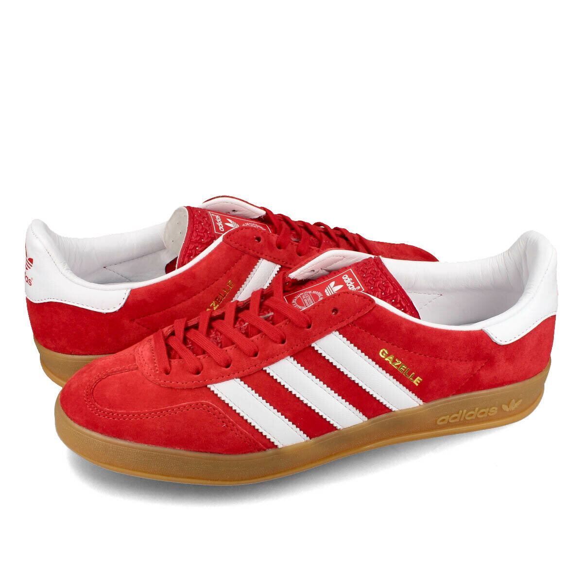 15時迄のご注文で即日発送可 adidas GAZELLE INDOOR アディダス ガゼル ガッツレー インドア メンズ レディース ローカット SCARLET/FTWR WHITE/SCARLET レッド h06261