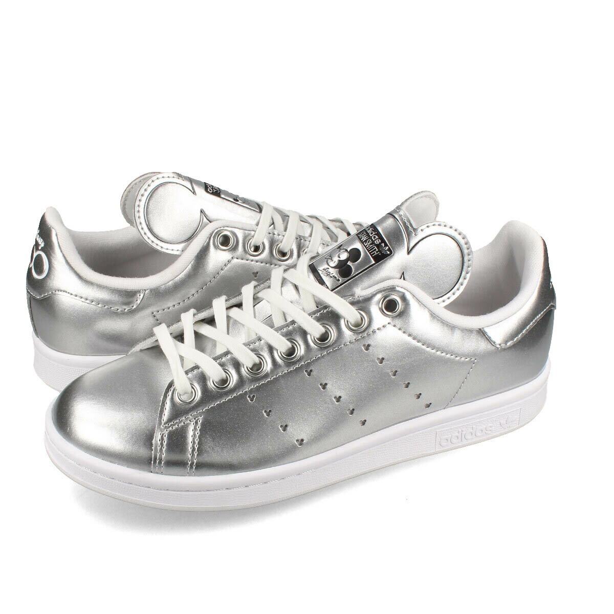 【プライスダウン】 15時迄のご注文で即日発送可 adidas STAN SMITH J アディダス スタンスミス J レディース スニーカー ローカット SILVER METALLIC/CORE BLACK/FTWR WHITE シルバー id7187 1