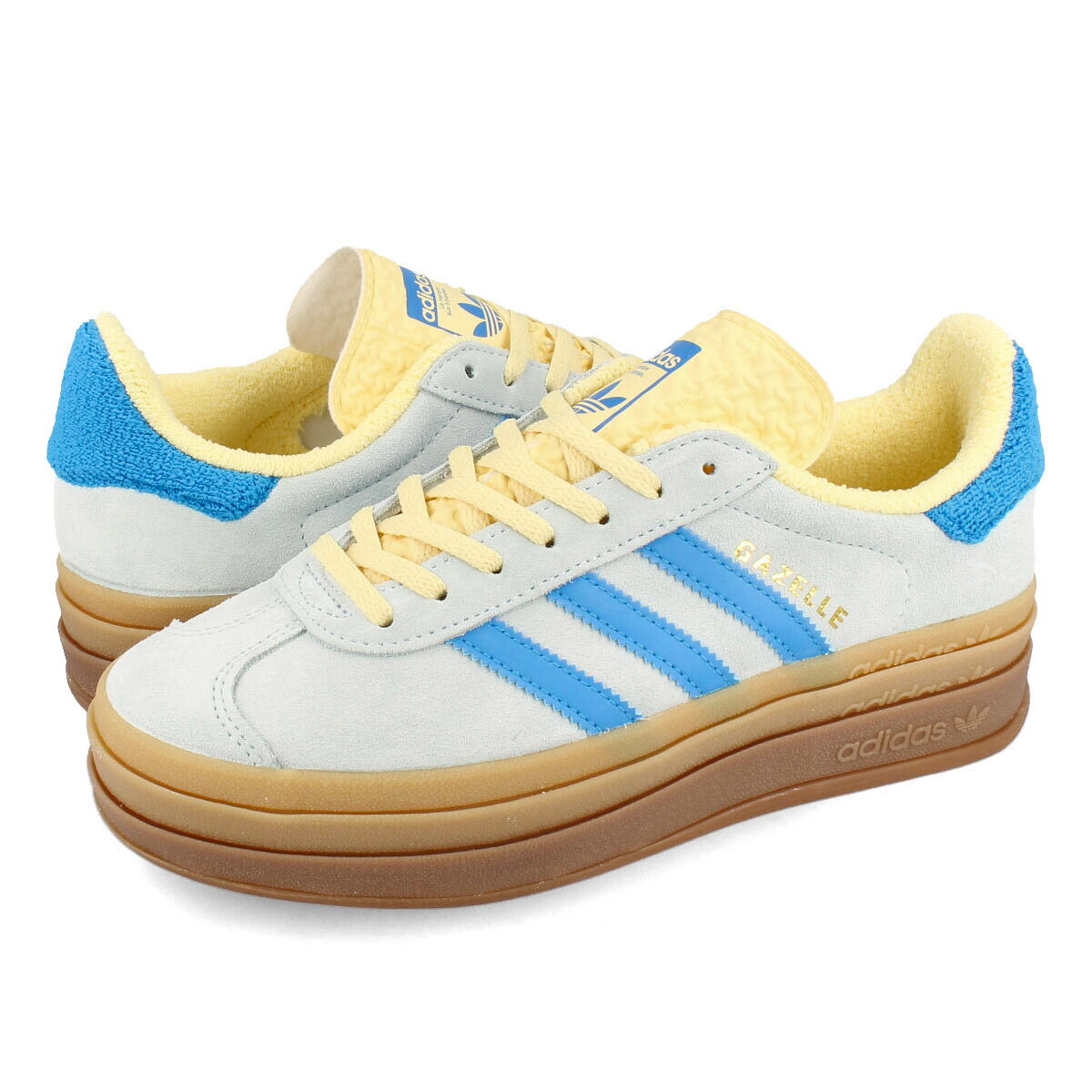 15時迄のご注文で即日発送可 adidas GAZELLE BOLD W アディダス ガッツレー ガゼル ボールド ウィメンズ レディース スニーカー ローカット ALMOST BLUE/BRIGHT BLUE/ALMOST YELLOW ブルー IE0430