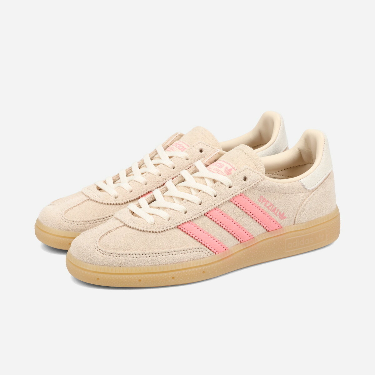  adidas HANDBALL SPEZIAL アディダス ハンドボール スペツィアル レディース スニーカー ローカット CRYSTAL LINEN/PINK SPARK/WONDER WHITE ベージュ IH1501