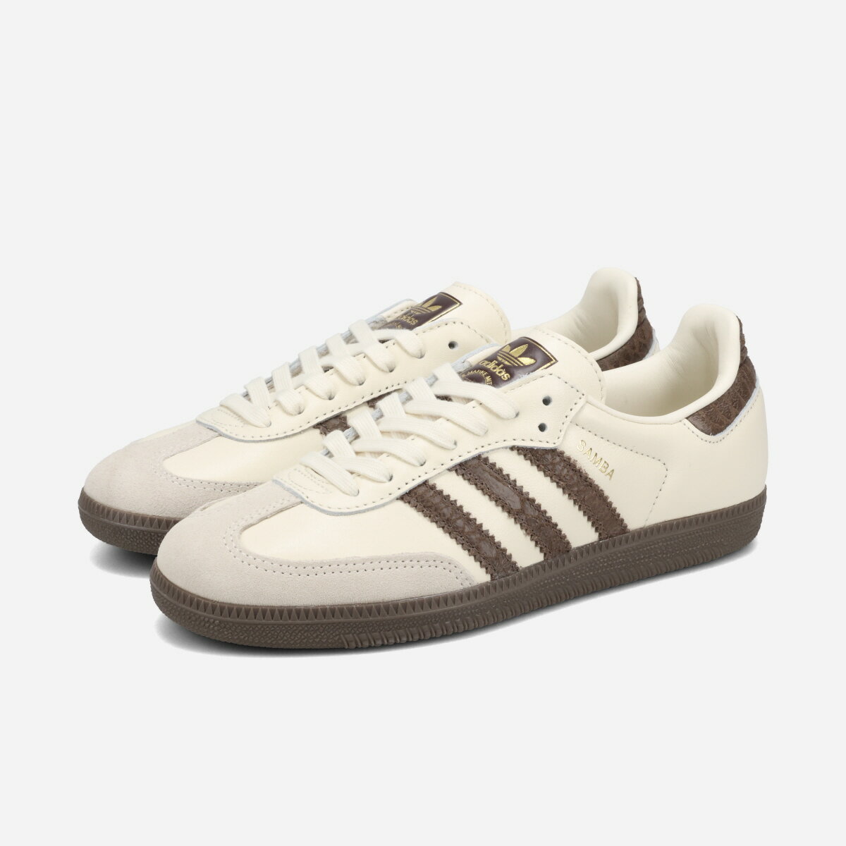 adidas SAMBA OG アディダス サンバ OG レディース スニーカー ローカット CREAM WHITE/EARTH STRATA/MAROON ベージュ IH3980