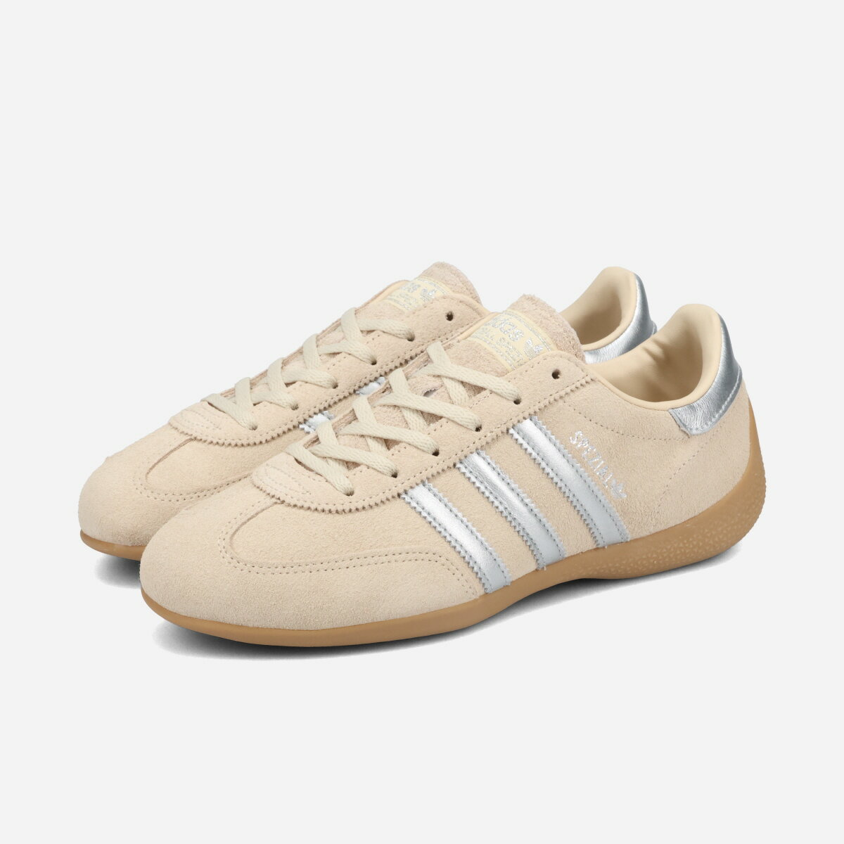 乐天商城 - adidas HANDBALL SPEZIAL LO PRO W アディダス ハンドボール スペツィアル ロー プロ メンズ レディース スニーカー ローカット SAND STRATA/SILVER METALLIC/GUM ベージュ KI0910