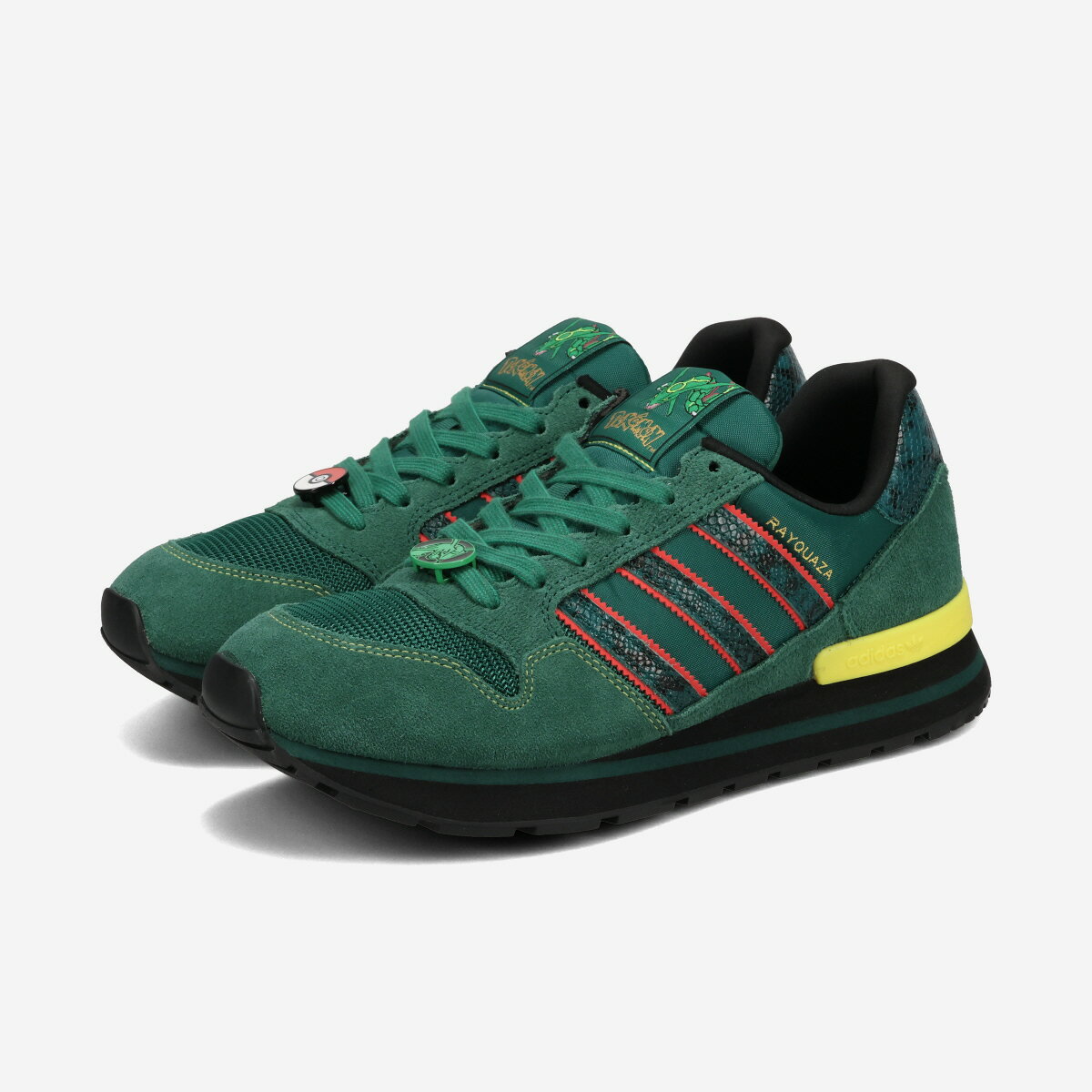 【9月15日(火)発売】 adidas ZX 500 RS × POKEMON -RAYQUAZA- アディダス ゼットエックス 500 RS × ポケモン -レックウザ- メンズ スニーカー ローカット COLLEGE GREEN/BOLD GREEN/CORE BLACK グリーン KI8189