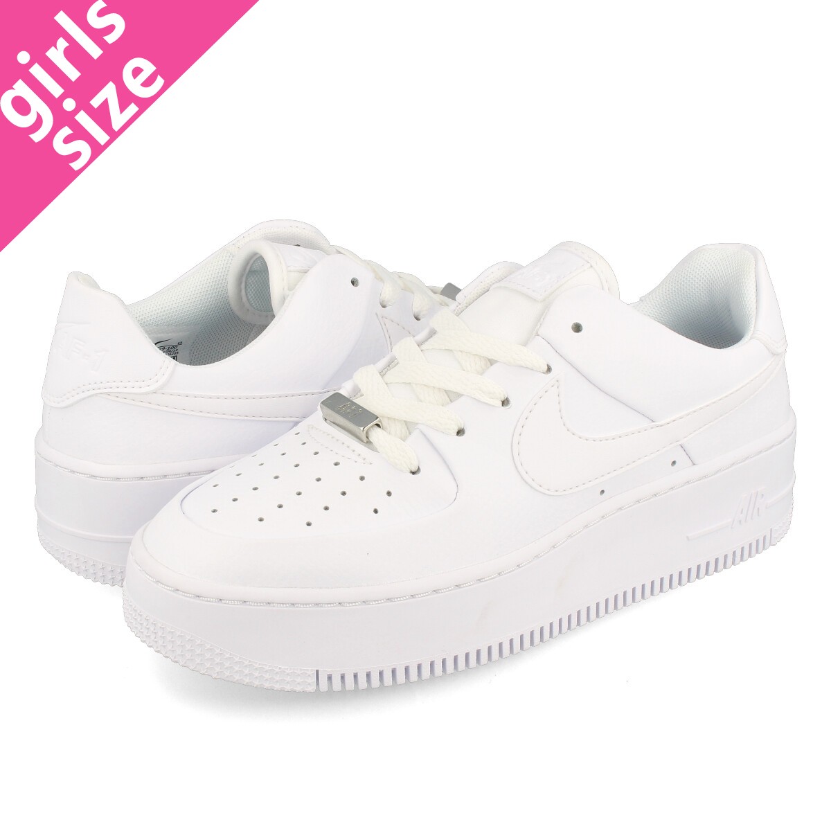 NIKE WMNS AIR FORCE 1 SAGE LOW ナイキ ウィメンズ エアフォース 1 セージ ロー WHITE/WHITE/WHITE ar5339-100