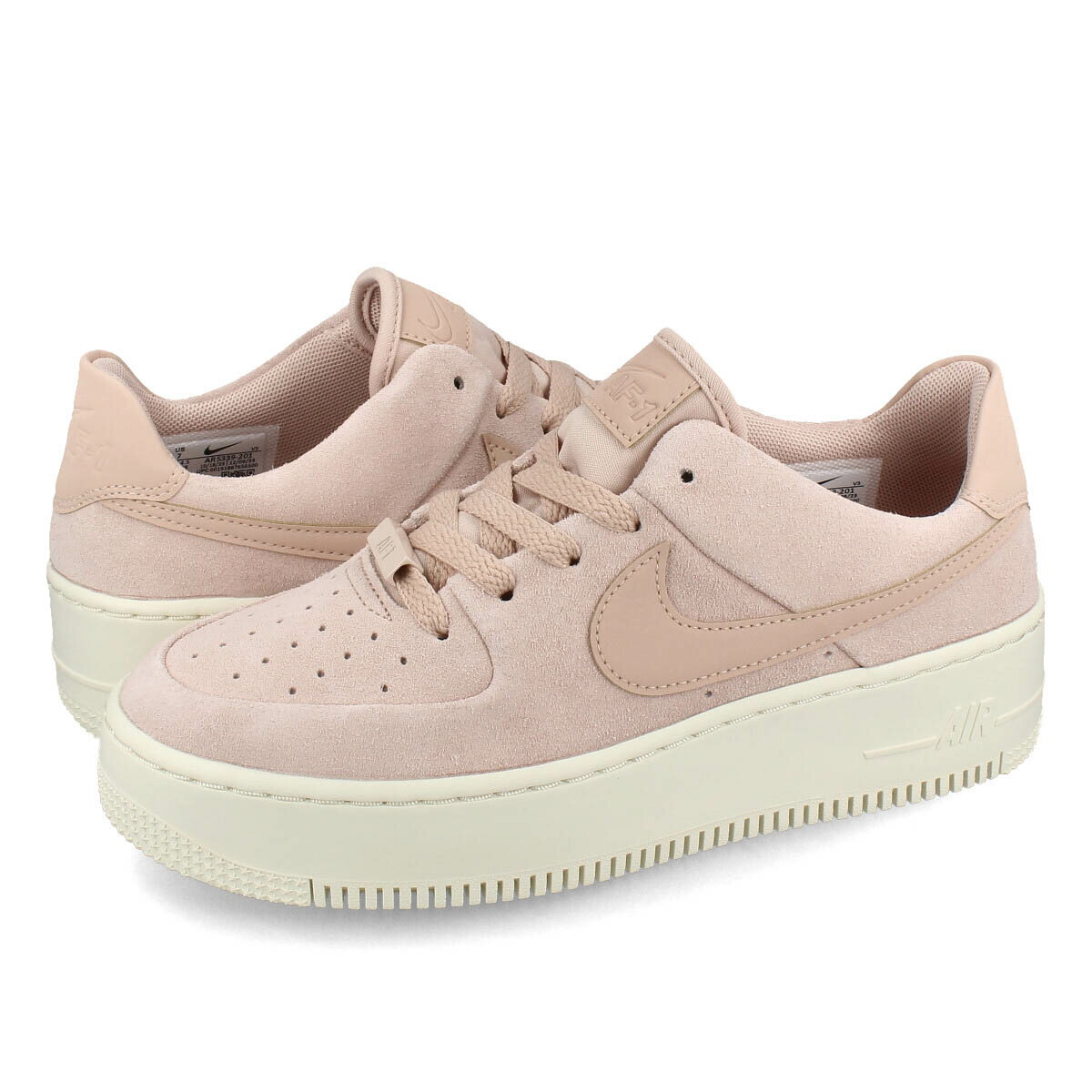 NIKE WMNS AIR FORCE 1 SAGE LOW ナイキ ウィメンズ エアフォース 1 セージ ロー PARTICLE BEIGE/PARTICLE BEIGE/PHANTOM ar5339-201のサムネイル