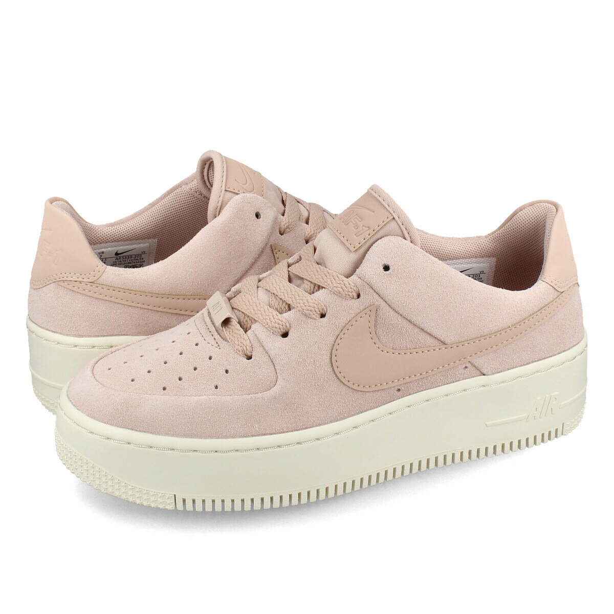 NIKE WMNS AIR FORCE 1 SAGE LOW ナイキ ウィメンズ エアフォース 1 セージ ロー PARTICLE BEIGE/PARTICLE BEIGE/PHANTOM ar5339-201