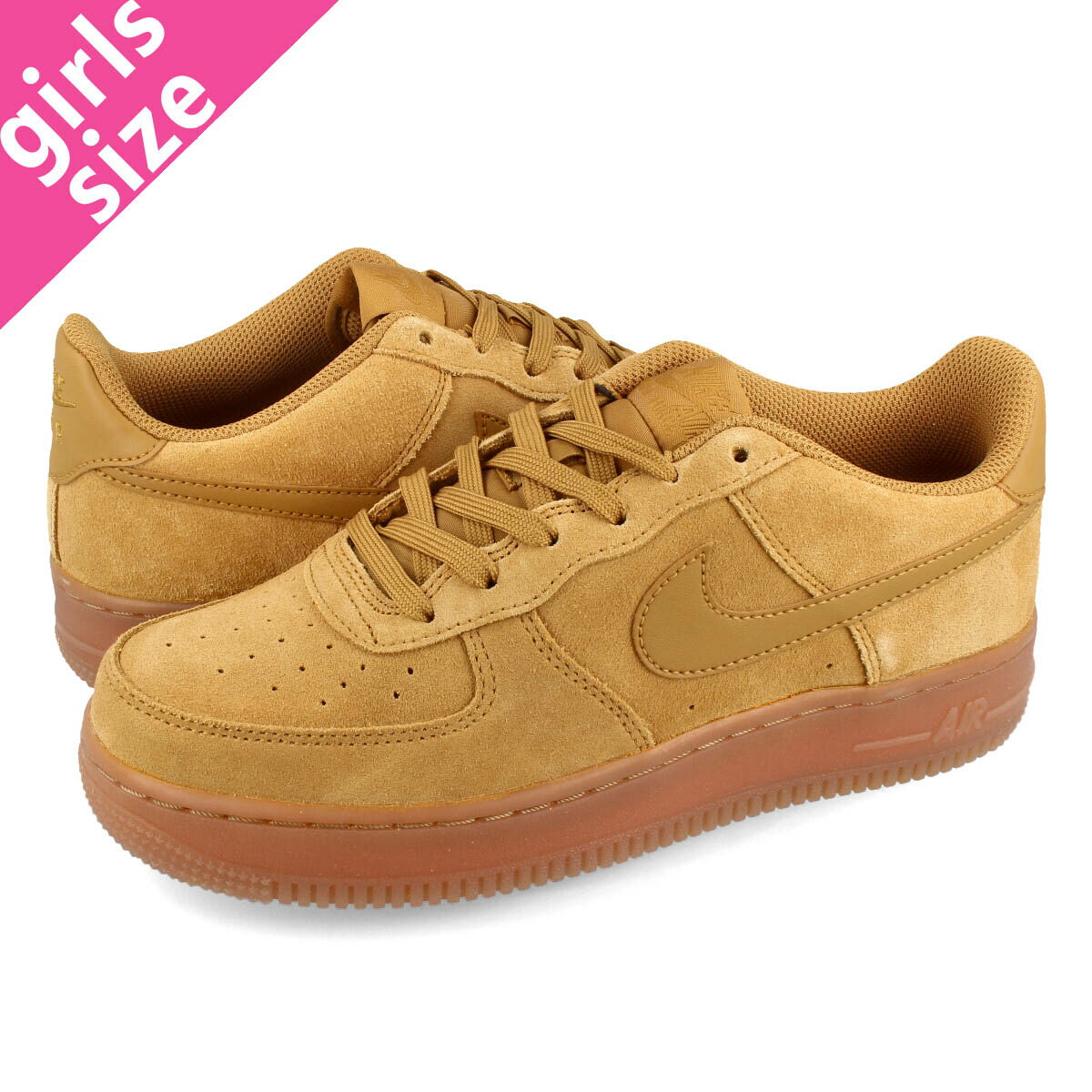 15時迄のご注文で即日発送可 NIKE AIR FORCE 1 LV8 3 GS ナイキ エア フォース 1 LV8 3 GS WHEAT/WHEAT/GUM LIGHT BROWN bq5485-700