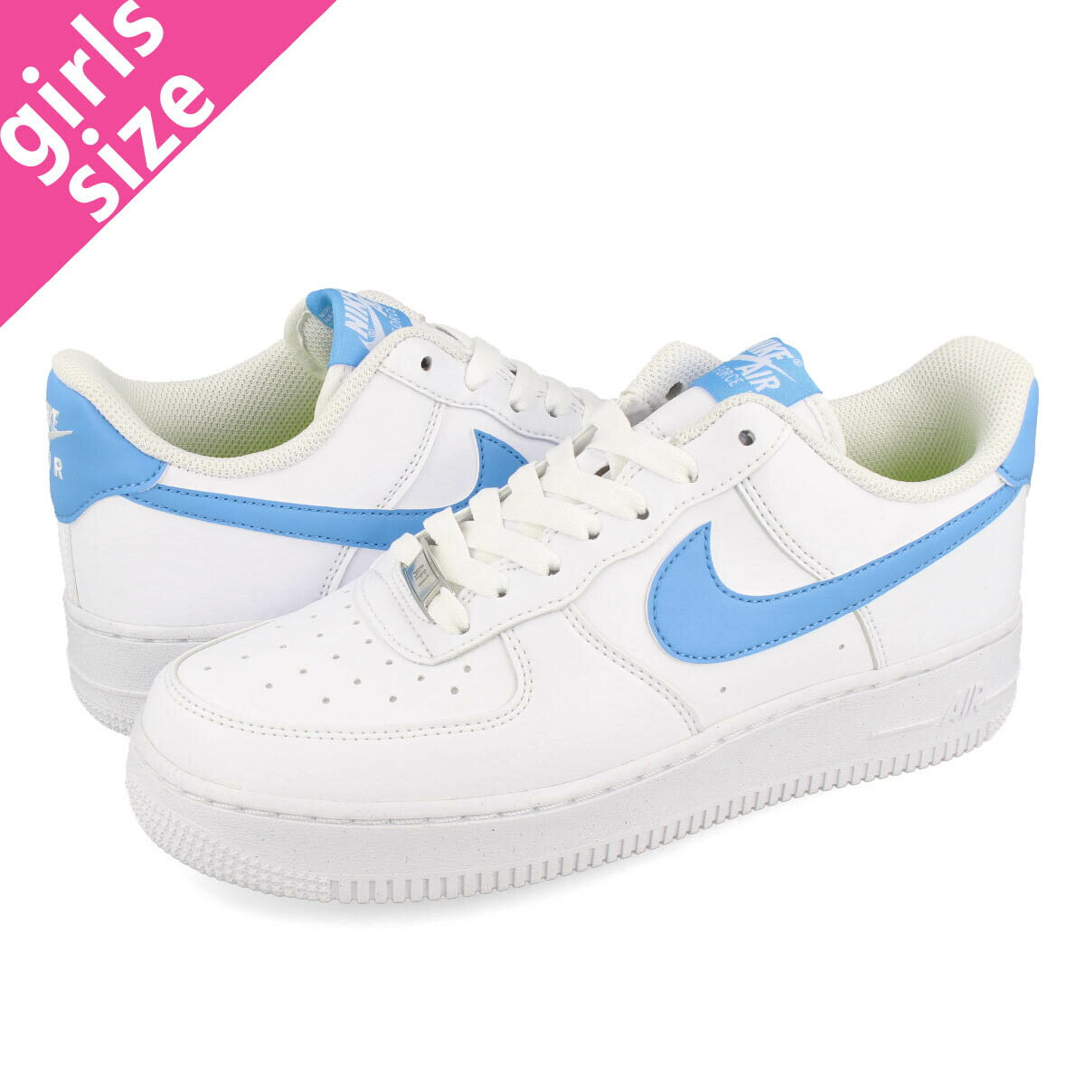 15時迄のご注文で即日発送可 NIKE WMNS AIR FORCE 1 039 07 NEXT NATURE ナイキ ウィメンズ エアフォース 1 07 ネクスト ネイチャー WHITE/UNIVERSITY BLUE dn1430-100