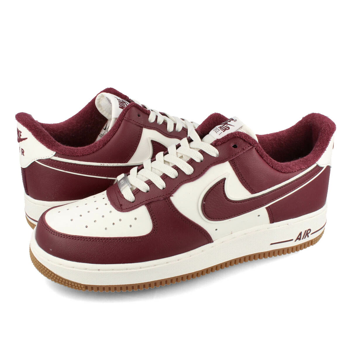 楽天SELECT SHOP LOWTEX15時迄のご注文で即日発送可 NIKE AIR FORCE 1 '07 LV8 ナイキ エア フォース 1 '07 LV8 メンズ スニーカー ローカット SAIL/NIGHT MAROON/GUM MED BROWN バーガンディー ホワイト ガム DQ7659-102