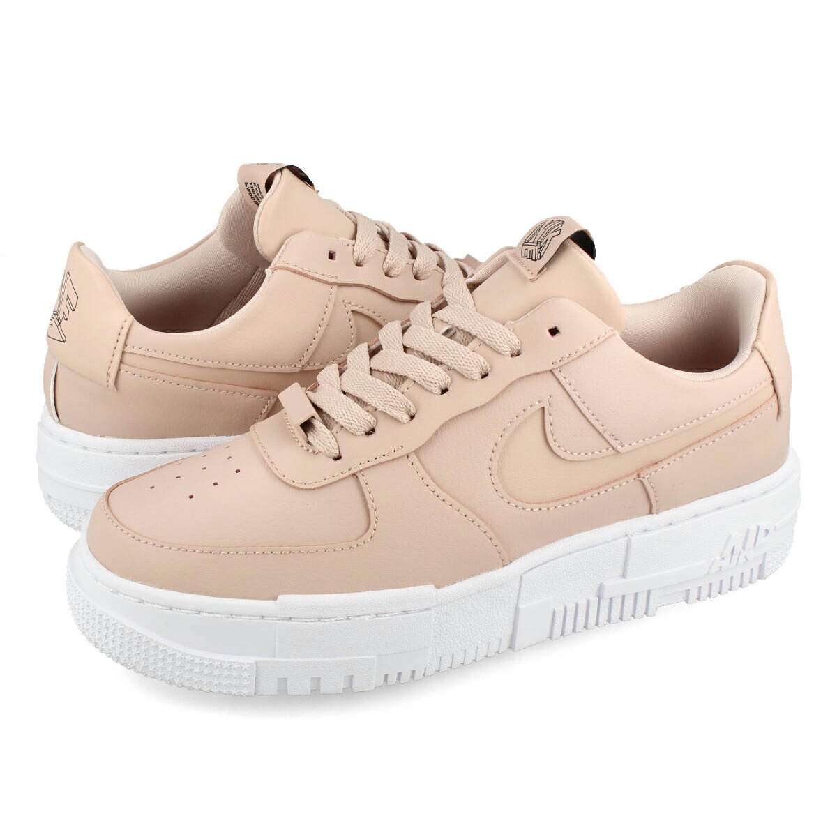 15時迄のご注文で即日発送可 NIKE WMNS AIR FORCE 1 PIXCEL ナイキ ウィメンズ エアフォース 1 ピクセル メンズ ローカット PARTICLE BEIGE/PARTICLE BEIGE/BLACK ピンク ck6649-200