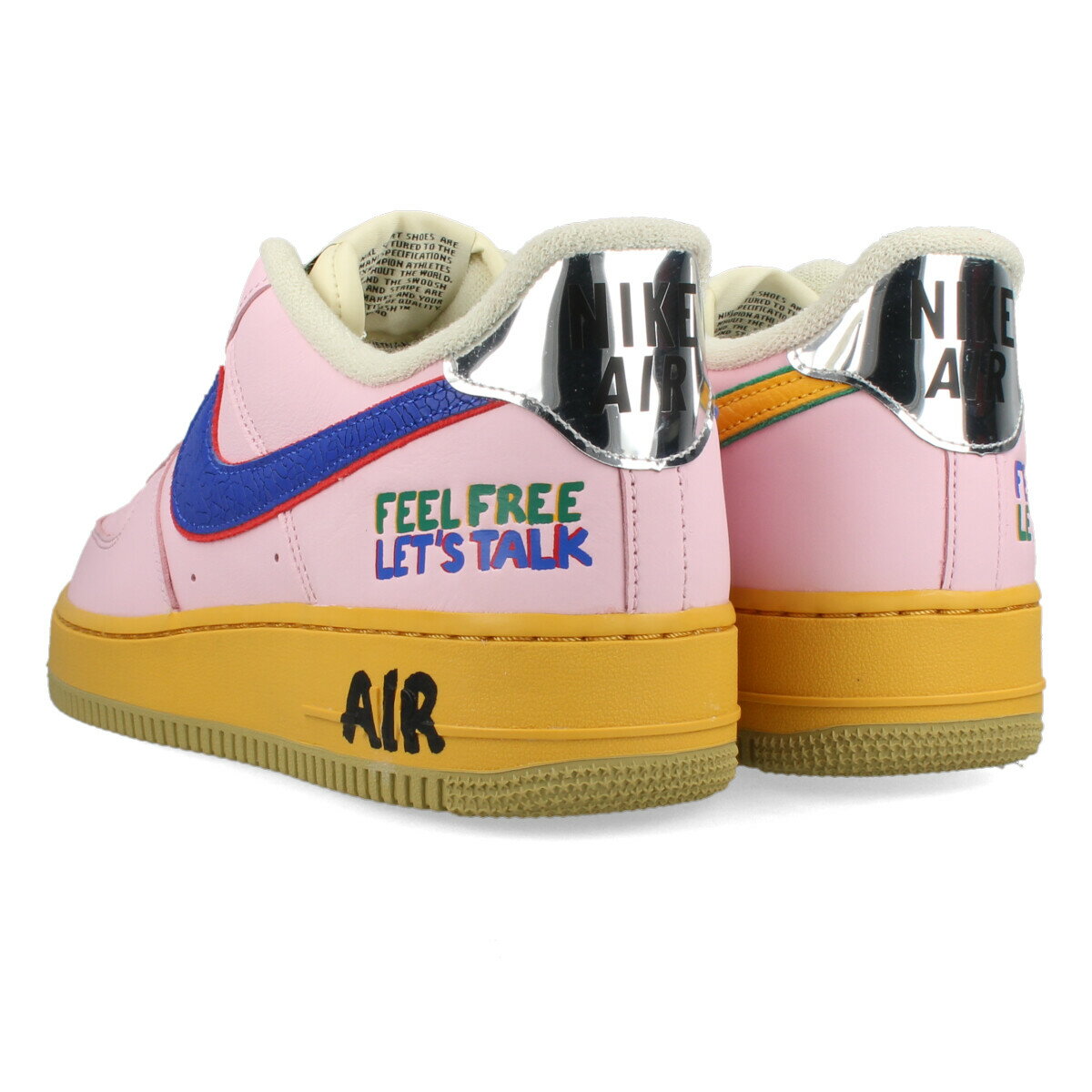 NIKE AIR FORCE 1 LOW 【FEEL FREE LET'S TALK】 ナイキ エアフォース 1 ロー 【フィール フリー レッツ トーク】 メンズ スニーカー ローカット PINK/TAN/ORANGE/BLUE ピンク DX2667-600