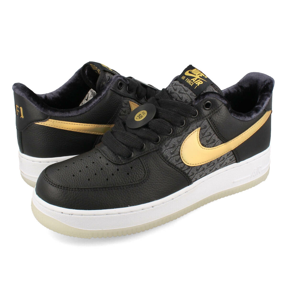 15時迄のご注文で即日発送可 NIKE AIR FORCE 1 '07 PRM  ナイキ エアフォース 1 '07 プレミアム ブロンクス オリジンズ 海外限定 日本未発売モデル メンズ スニーカー ローカット BLACK/METALLIC GOLD/WHITE ブラック FN6835-010