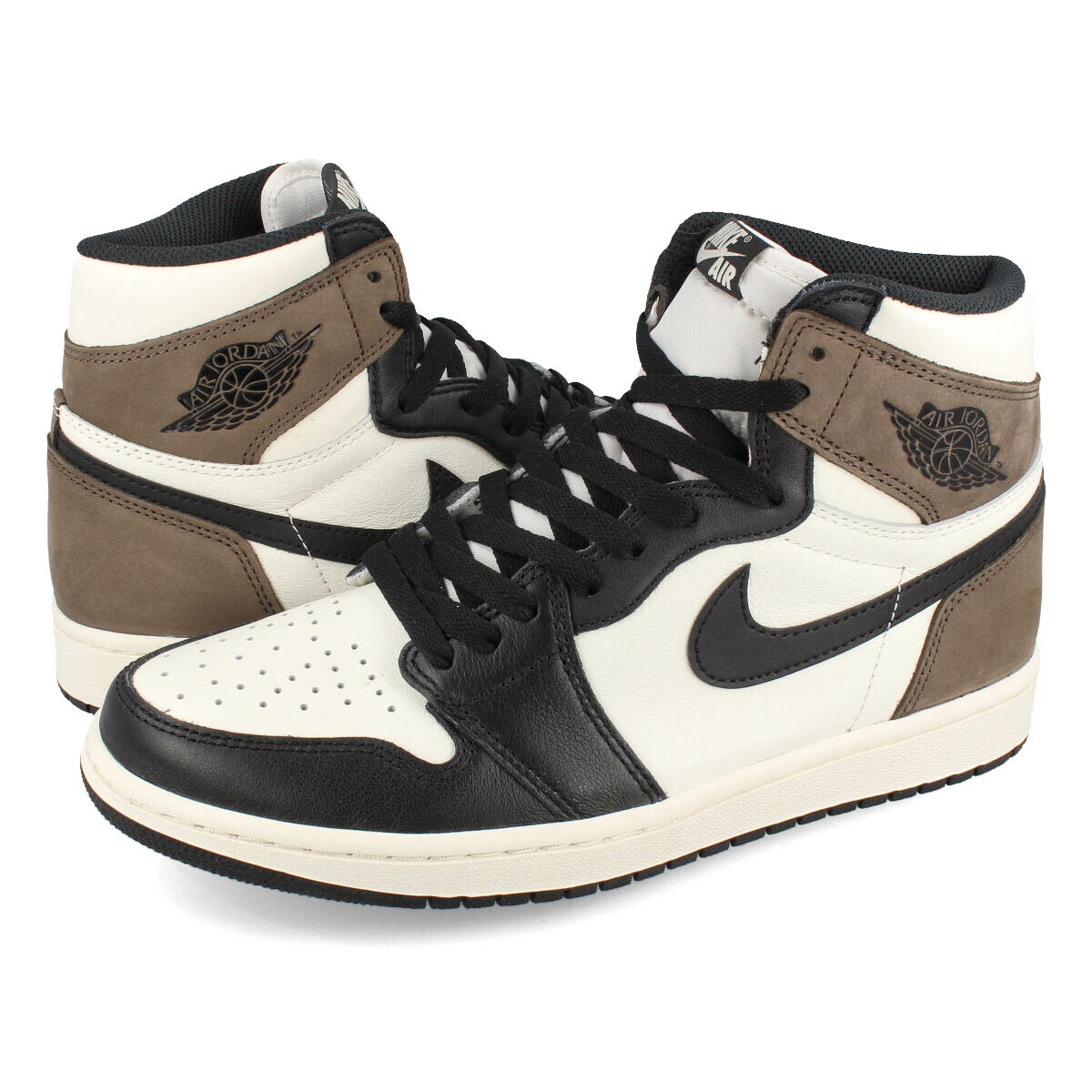 楽天SELECT SHOP LOWTEX15時迄のご注文で即日発送可 NIKE AIR JORDAN 1 RETRO HIGH OG 【DARK MOCHA】 ナイキ エア ジョーダン 1 レトロ ハイ OG SAIL/DARK MOCHA/BLACK/BLACK 555088-105