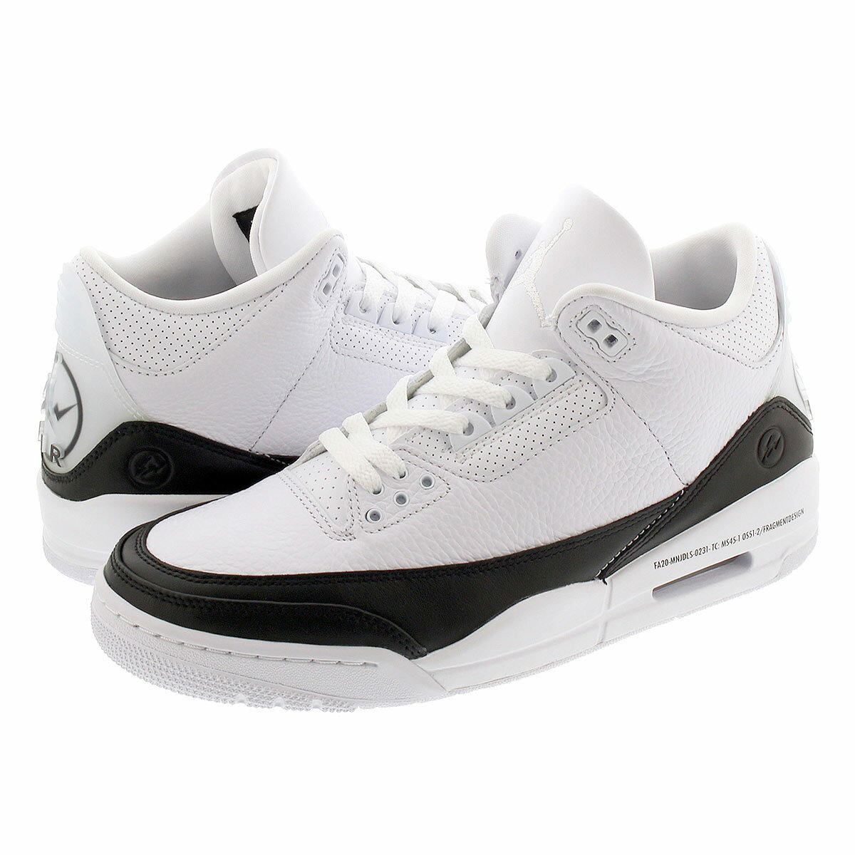 15時迄のご注文で即日発送可 NIKE AIR JORDAN 3 RETRO SP 【FRAGMENT DESIGN】 ナイキ エア ジョーダン 3 レトロ SP WHITE/BLACK/WHITE da3595-100