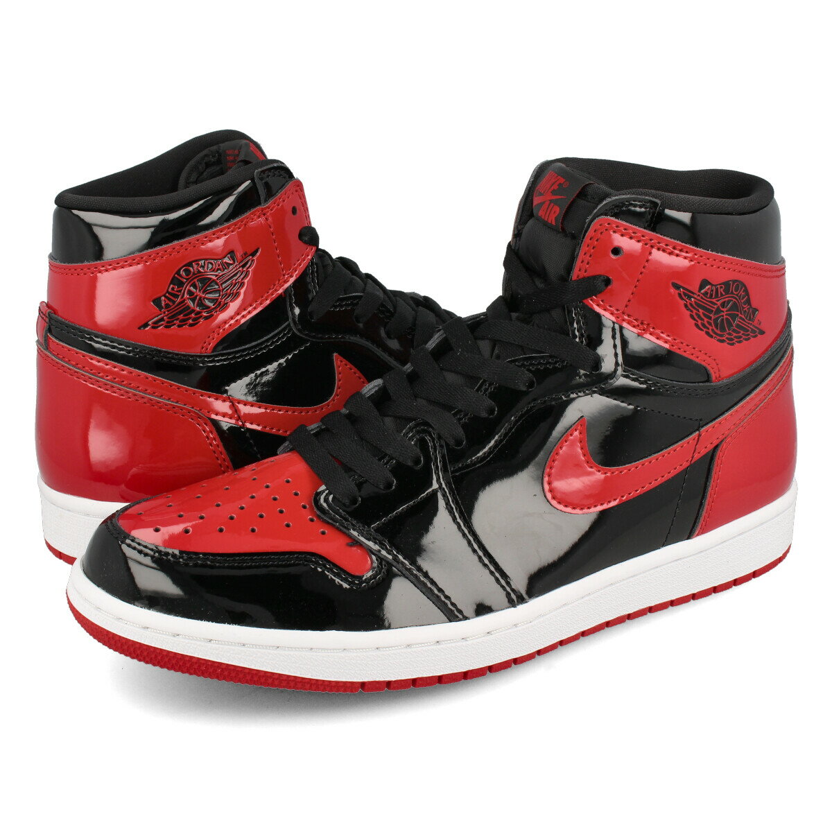 15時迄のご注文で即日発送可 NIKE AIR JORDAN 1 RETRO HIGH OG 【BRED PATENT】 ナイキ エア ジョーダン 1 レトロ ハイ OG BLACK/WHITE/VARSITY RED 555088-063