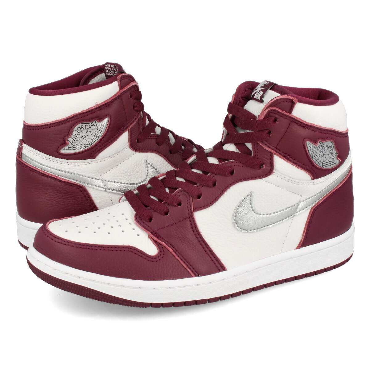 15時迄のご注文で即日発送可 NIKE AIR JORDAN 1 RETRO HIGH OG ナイキ エア ジョーダン 1 レトロ ハイ OG BORDEAUX/WHITE/METALLIC SILVER 555088-611