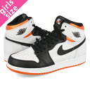 15時迄のご注文で即日発送可 NIKE AIR JORDAN 1 RETRO HIGH OG GS ナイキ エア ジョーダン 1 レトロ ハイ OG GS WHITE/ELECTRO ORANGE/BLACK 575441-180