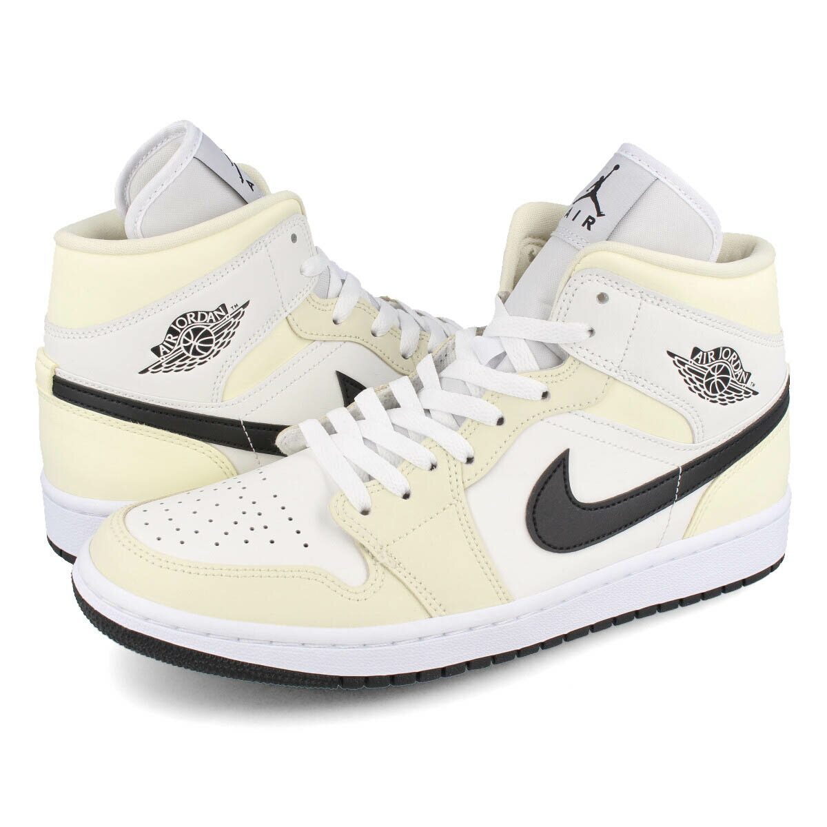 ナイキ 15時迄のご注文で即日発送可 NIKE WMNS AIR JORDAN 1 MID ナイキ ウィメンズ エア ジョーダン 1 ミッド COCONUT MILK/BLACK bq6472-121