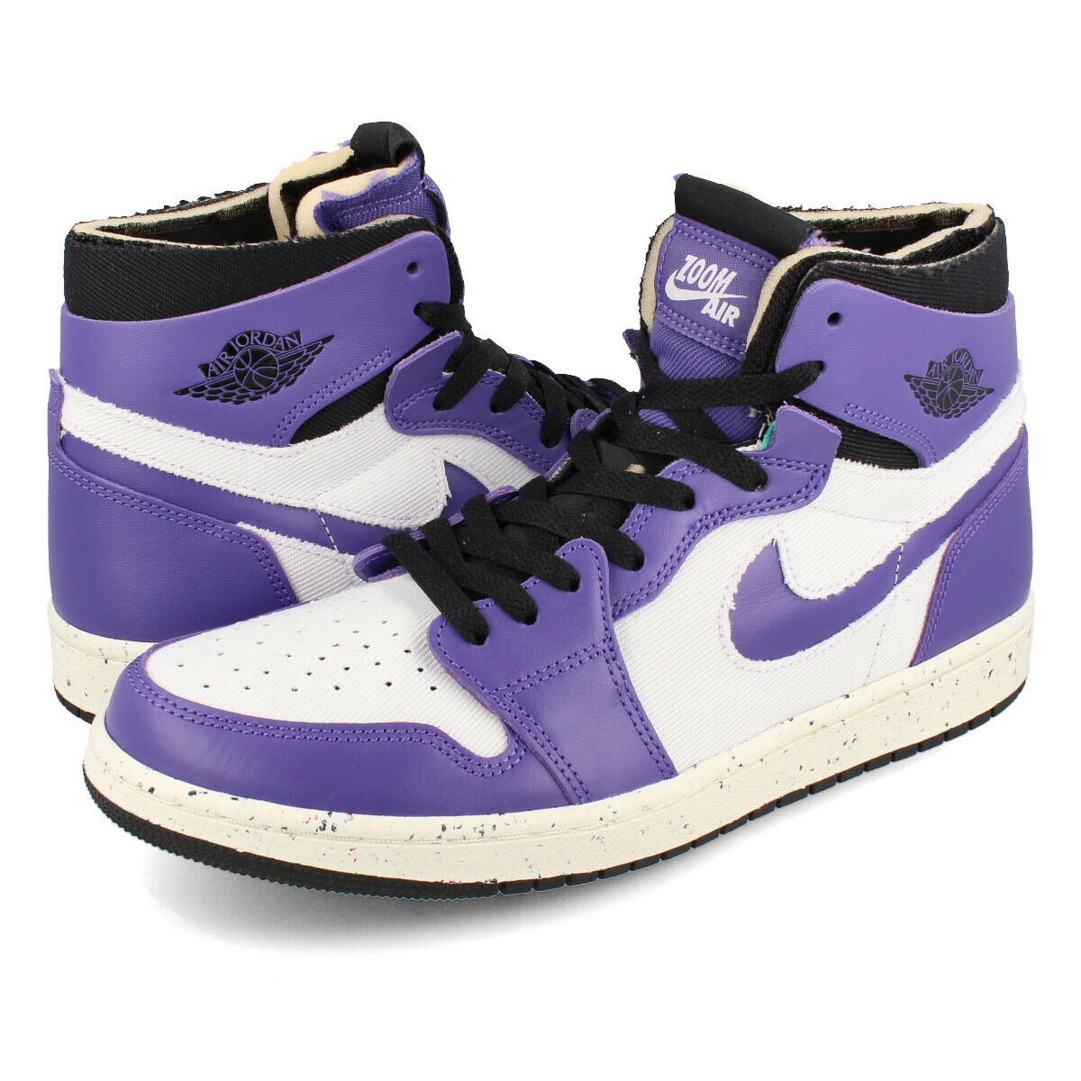 15時迄のご注文で即日発送可 NIKE AIR JORDAN 1 ZOOM AIR CMFT ナイキ エア ジョーダン 1 ズーム エア コンフォート WHITE/CRATER PURPLE/BLACK ct0978-501