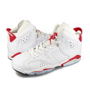 15時迄のご注文で即日発送可 NIKE AIR JORDAN 6 RETRO GS ナイキ エア ジョーダン 6 レトロ GS レディース ハイカット WHITE/UNIVERSITY RED/BLACK ホワイト レッド 384665-162