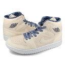 15̂ő NIKE WMNS AIR JORDAN 1 MID SE iCL EBY GA W[_ 1 ~bh SE fB[X ~hJbg SANDDRIFT/SAIL/MIDNIGHT NAVY/WHITE x[W dm9126-104