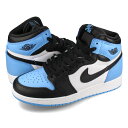 15時迄のご注文で即日発送可 NIKE AIR JORDAN 1 HIGH RETRO OG GS 【UNC】 ナイキ エア ジョーダン 1 レトロ ハイ OG GS レディース ハイカット UNIVERSITY BLUE/BLACK/WHITE ブラック fd1437-400