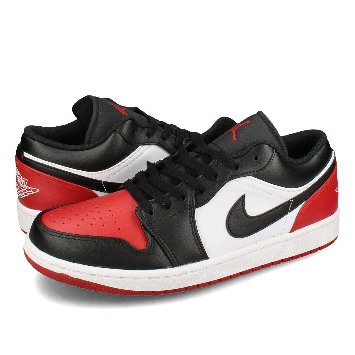 15時迄のご注文で即日発送可 NIKE AIR JORDAN 1 LOW ナイキ エア ジョーダン 1 ロー メンズ スニーカー ローカット WHITE/BLACK/VARSITY RED/WHITE ブラック 553558-161