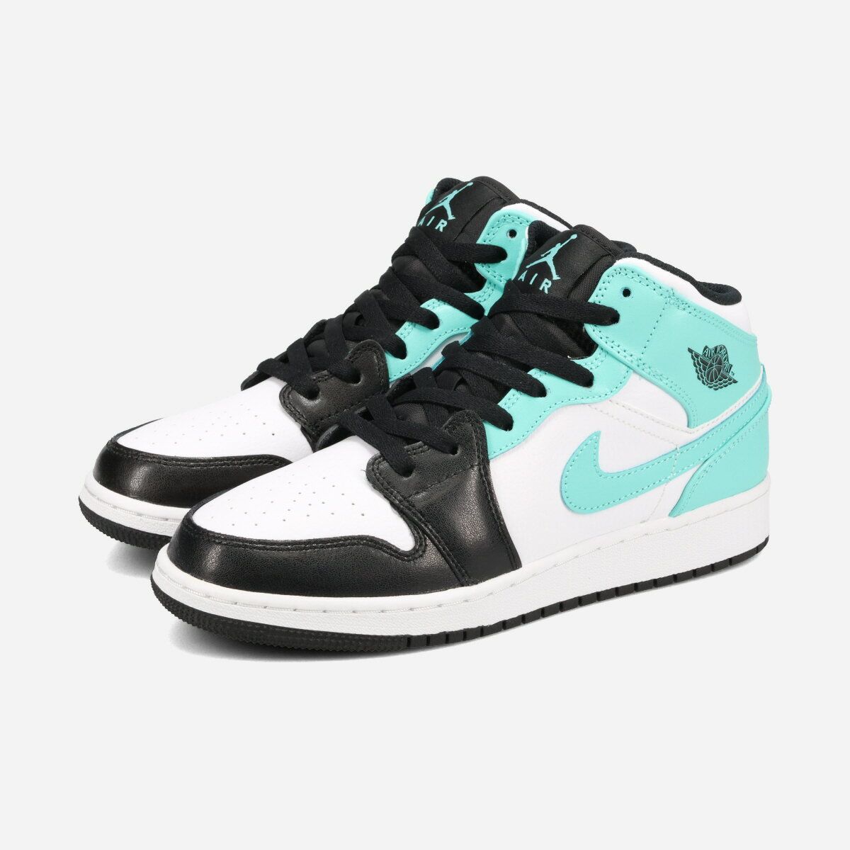 乐天商城 - NIKE AIR JORDAN 1 MID GS ナイキ エア ジョーダン 1 ミッド GS レディース スニーカー ミッドカット WHITE/TROPICAL TWIST/BLACK ホワイト 554725-132