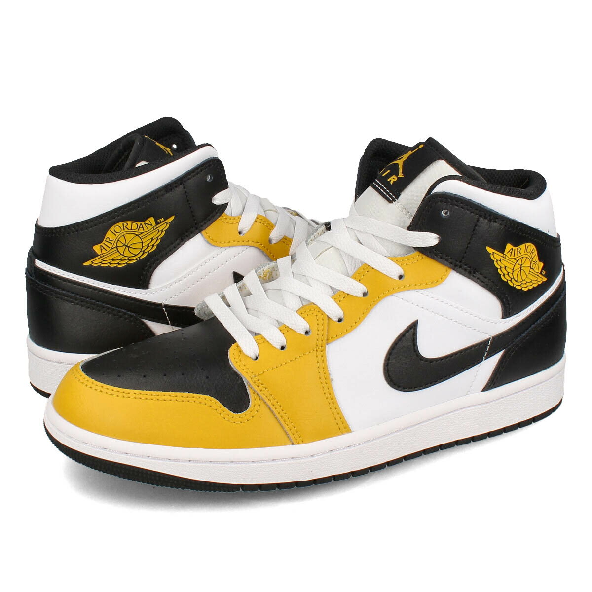 15時迄のご注文で即日発送可 NIKE AIR JORDAN 1 MID ナイキ エア ジョーダン 1 ミッド メンズ スニーカー ミッドカット YELLOW OCHRE/BLACK/WHITE イエロー DQ8426-701