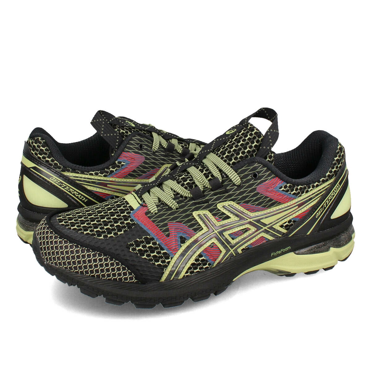 楽天SELECT SHOP LOWTEX15時迄のご注文で即日発送可 ASICS SPORTSTYLE US4-S GEL-TERRAIN アシックス スポーツスタイル US4-S ゲル テレイン メンズ スニーカー ローカット BLACK/NEON LIME ブラック 1203A394-001