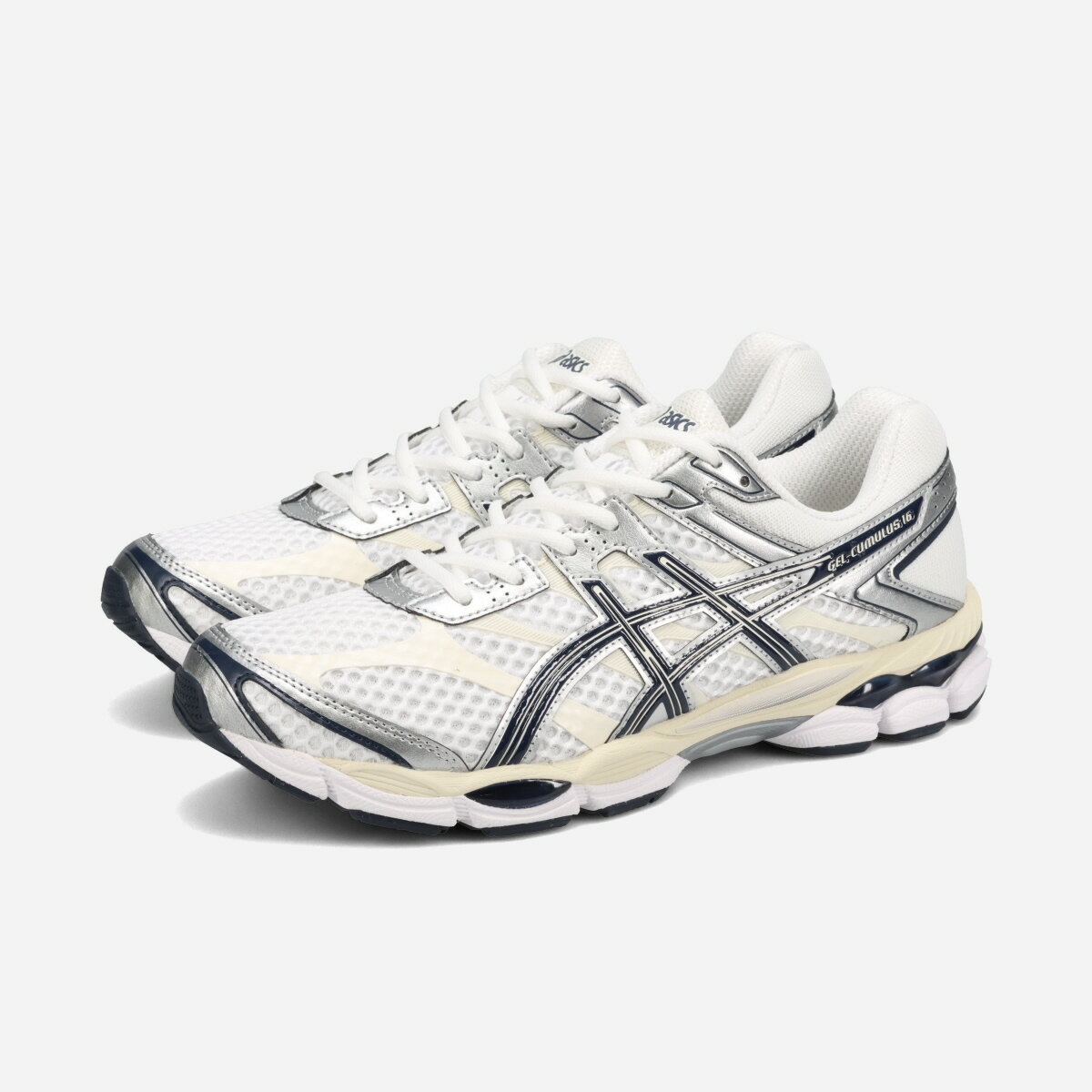 ASICS SPORTSTYLE GEL-CUMULUS 16 アシックス スポーツスタイル ゲル キュムラス 16 メンズ レディース スニーカー ローカット WHITE/MIDNIGHT ホワイト 1203A733-103