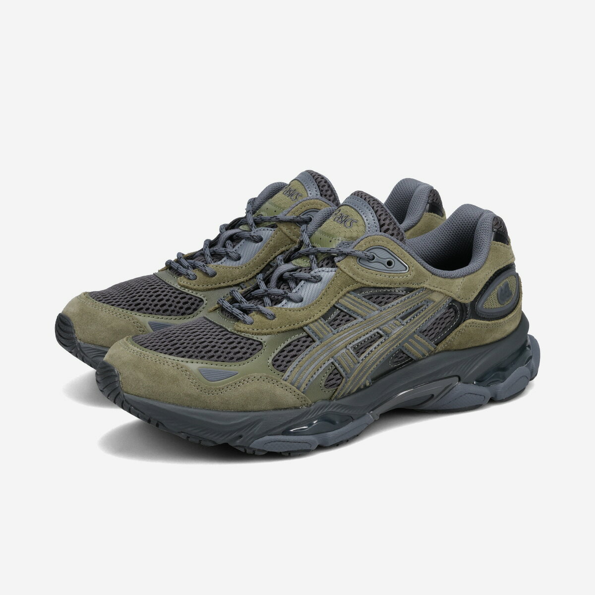 ASICS SPORTSTYLE GEL-NYC 2.0 アシックス スポーツスタイル ゲル NYC 2.0 メンズ レディース スニーカー ローカット GRAPHITE GREY/LODEN GREEN カーキグリーン 1203B080-021