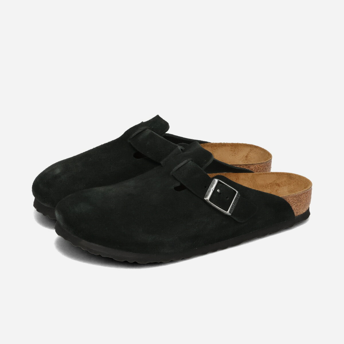 15時迄のご注文で即日発送可 BIRKENSTOCK BOSTON SUEDE LEATHER 【REGULAR】 ビルケンシュトック ボストン スエードレザー レギュラーフィット メンズ レディース サンダル BLACK ブラック BKS-1027142