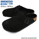 【プライスダウン】 15時迄のご注文で即日発送可 BIRKENSTOCK BOSTON SHEARLING レギュラーフィット ビルケンシュトック ボストン シアリング メンズ サンダル BLACK ブラック 黒 259881