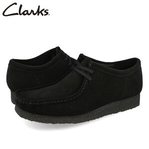 【プライスダウン】 15時迄のご注文で即日発送可 CLARKS WALLABEE クラークス ワラビー メンズ カジュアル シューズ モカシン BLACK SUEDE ブラック スエード 26155519