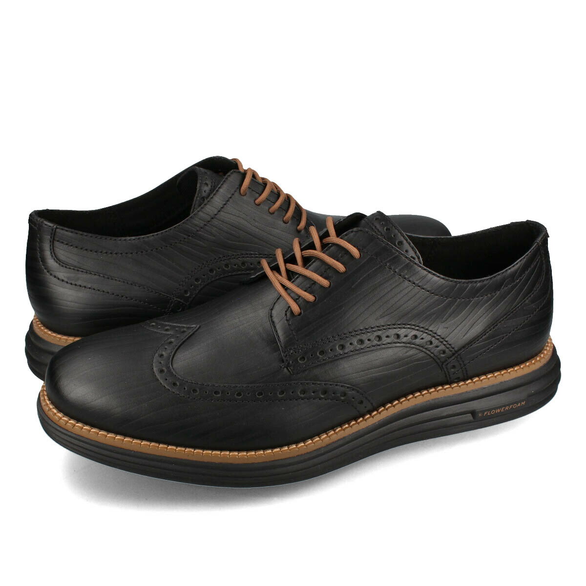 15時迄のご注文で即日発送可 COLE HAAN ORIGINALGRAND WINGTIP OXFORD コールハーン オリジナルグランド ウィングチップ オックスフォード メンズ スニーカー ローカット BLACK/ZEBRA/BLACK ブラック c38458