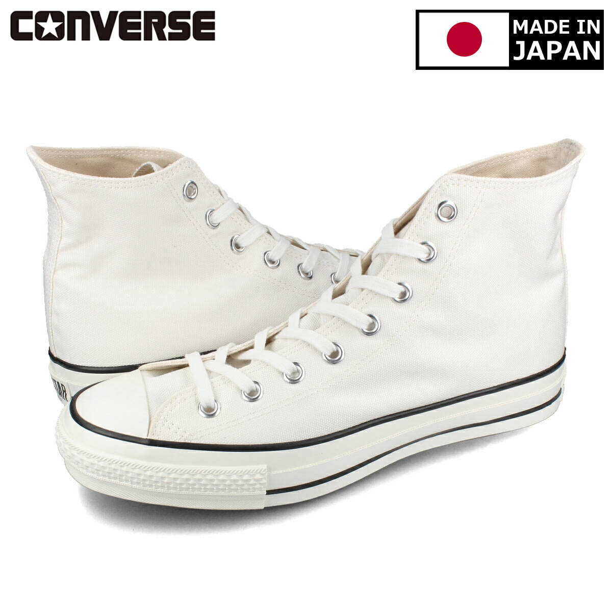 CONVERSE CANVAS ALL STAR J HI 【MADE IN JAPAN】【日本製】 コンバース オールスター J HI WHITE