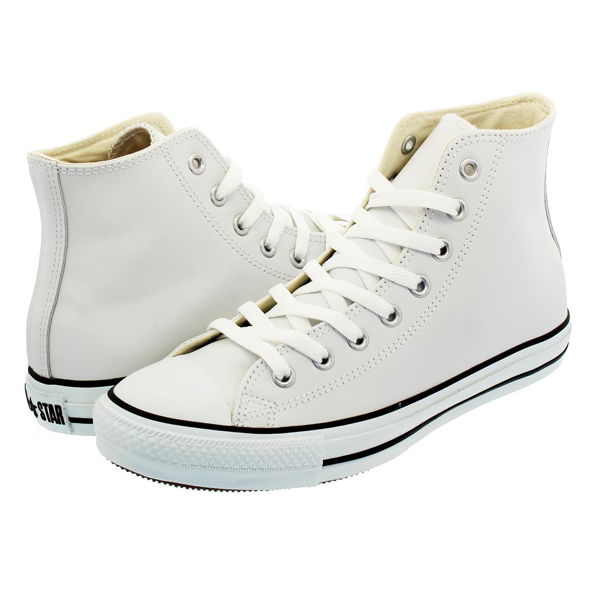 15時迄のご注文で即日発送可 【生産終了】 【廃盤】 CONVERSE LEA ALLSTAR HI メンズ レディース コンバース レザー オールスター HI WHITE