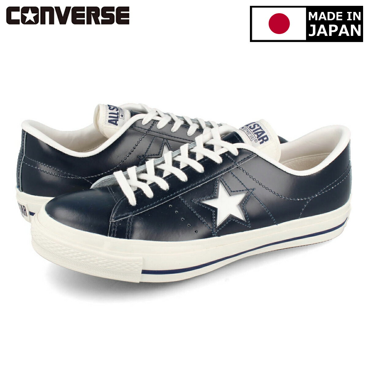 15時迄のご注文で即日発送可 CONVERSE ONE STAR J MIDNIGHT 【MADE IN JAPAN】【日本製】 コンバース ワンスター J BLUE 35200410