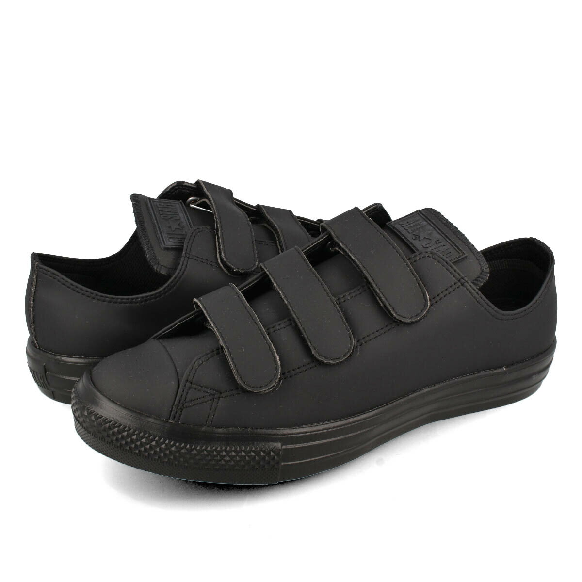 【プライスダウン】 15時までのご注文で即日発送 CONVERSE ALL STAR LIGHT WR SL V-3 OX コンバース オールスター ライト WR SL V-3 OX メンズ レディース スニーカー ローカット ベルクロ 撥水 BLACKMONOCHROME ブラックモノクローム 黒 31307581のサムネイル