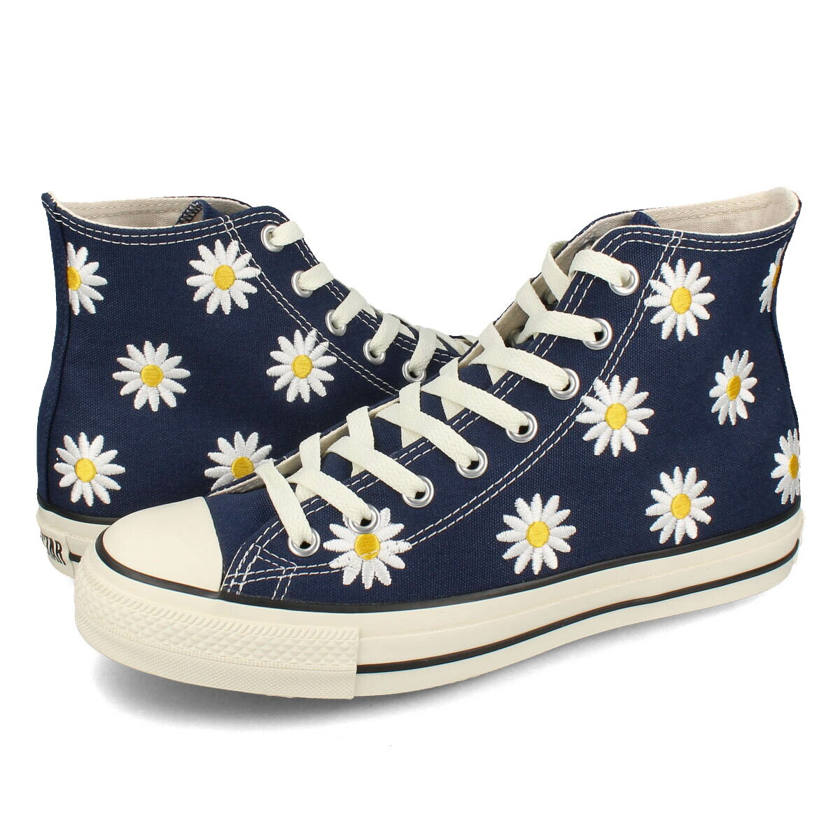 楽天SELECT SHOP LOWTEX15時迄のご注文で即日発送可 CONVERSE ALL STAR （R） DAISYFLOWER HI コンバース オールスター （R） デイジーフラワー HI メンズ レディース スニーカー ハイカット DARK BLUE ブルー 31311230