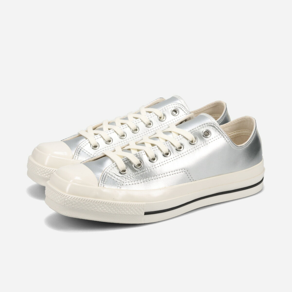 【7月31日(木)発売】 CONVERSE ALL STAR SQUARETOE SV OX コンバース オールスター スクエアトウ SV OX メンズ レディース スニーカー ローカット SILVER シルバー 31315830のサムネイル