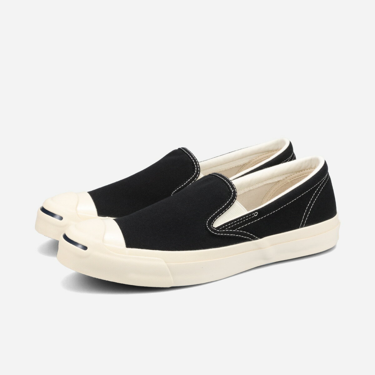 【6月30日(火)発売】 CONVERSE JACK PURCELL CL SLIP-ON コンバース ジャックパーセル CL スリッポン メンズ レディース スニーカー ローカット BLACK ブラック 33301520