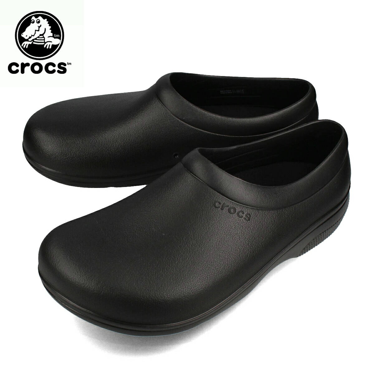 【プライスダウン】 15時迄のご注文で即日発送可 CROCS ON THE CLOCK WORK SLIPON クロックス オン ザ クロック ワーク スリップオン サンダル シューズ メンズ レディース BLACK 205073