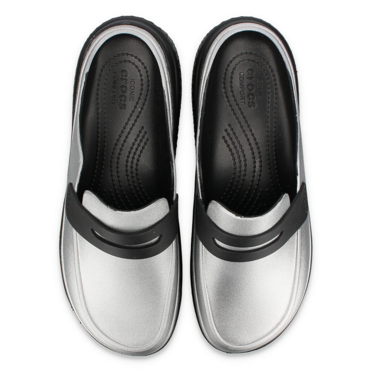 【50%OFF】 crocs STOMP METALLIC LOAFER クロックス スタンプ メタリック ローフ...