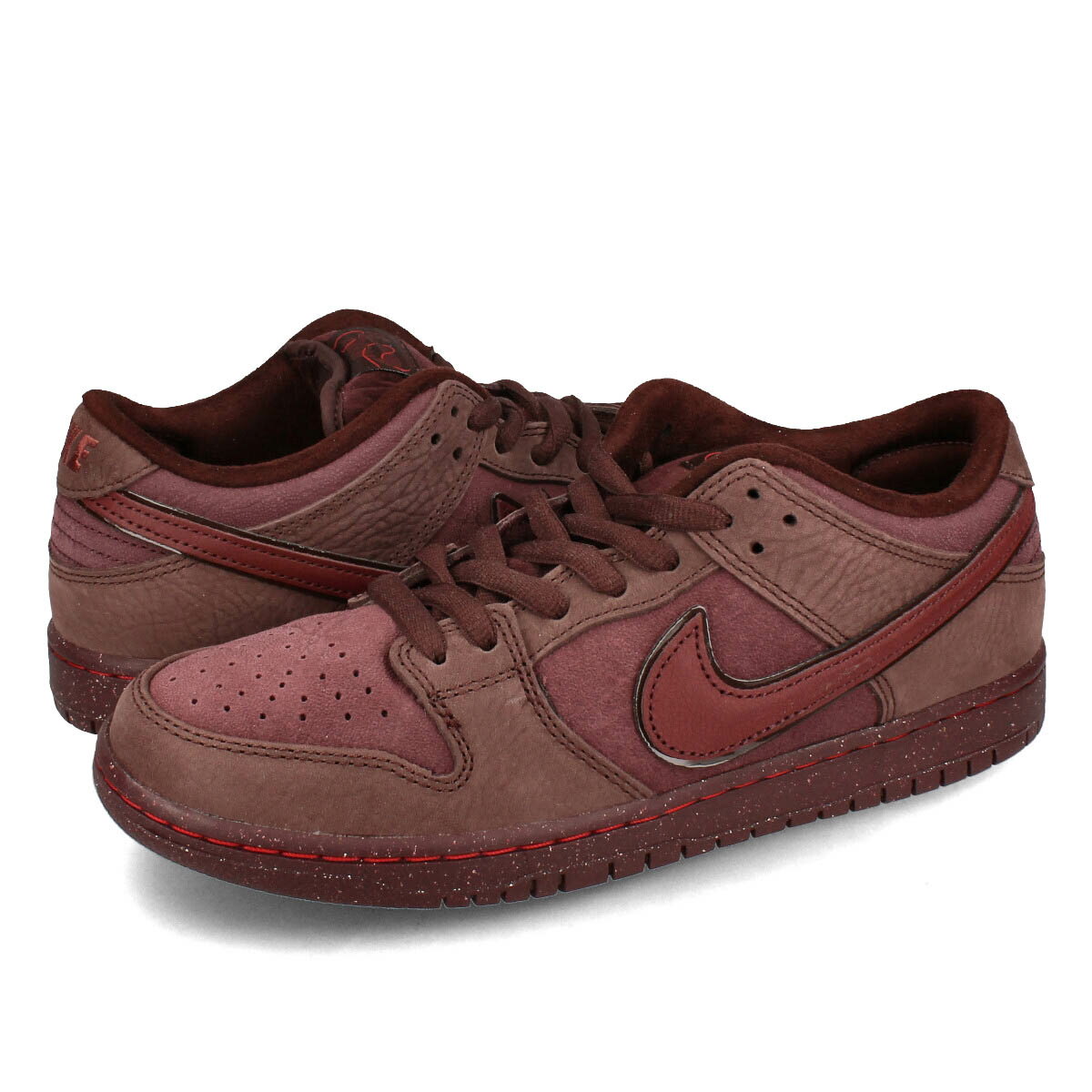 15時迄のご注文で即日発送可 NIKE SB DUNK LOW PRM ナイキ SB ダンク ロー プレミアム メンズ スニーカー ローカット BURGUNDY CRUSH/DARK TEAM RED ワインレッド FN0619-600